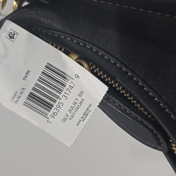 NWT ✅ Coach Juliet Leather Shoulder Bag CR981 in Black / Gold ⭐ NWT - Picture 12 of 16